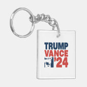 アメリカを再び安全にするトランプVance 2024 MAGA キーホルダー (正面左)