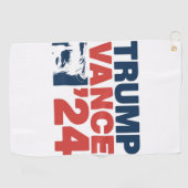 アメリカを再び安全にするトランプVance 2024 MAGA ゴルフタオル (横)