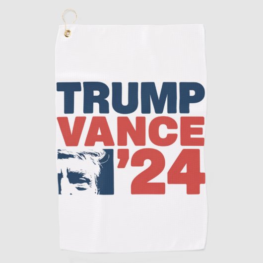 アメリカを再び安全にするトランプVance 2024 MAGA ゴルフタオル (正面)
