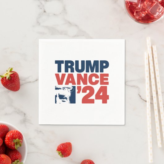 アメリカを再び安全にするトランプVance 2024 MAGA スタンダードカクテルナプキン (インサイチュ)