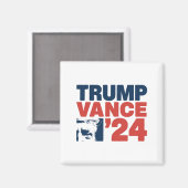 アメリカを再び安全にするトランプVance 2024 MAGA マグネット (正面/裏面)