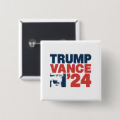 アメリカを再び安全にするトランプVance 2024 MAGA 缶バッジ (正面&裏面)