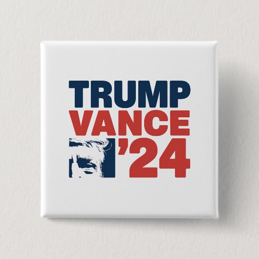 アメリカを再び安全にするトランプVance 2024 MAGA 缶バッジ (正面)