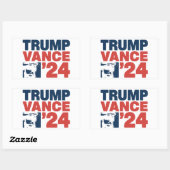 アメリカを再び安全にするトランプVance 2024 MAGA 長方形シール (シート)