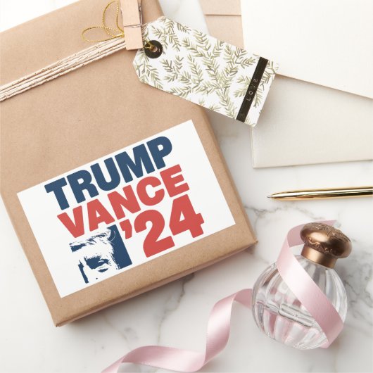 アメリカを再び安全にするトランプVance 2024 MAGA 長方形シール (ギフト)