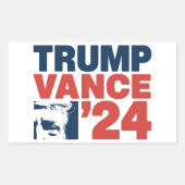アメリカを再び安全にするトランプVance 2024 MAGA 長方形シール (正面)