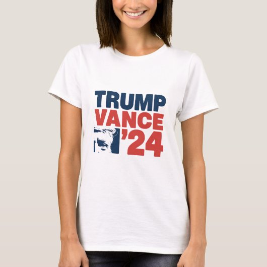 アメリカを再び安全にするトランプVance 2024 MAGA Tシャツ (正面)