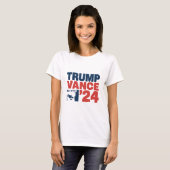 アメリカを再び安全にするトランプVance 2024 MAGA Tシャツ (正面フル)