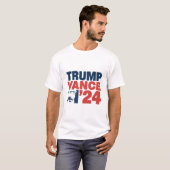 アメリカを再び安全にするトランプVance 2024 MAGA Tシャツ (正面フル)