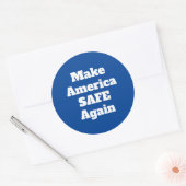 アメリカを再び安全にする政治的表現引用文 ラウンドシール (封筒)