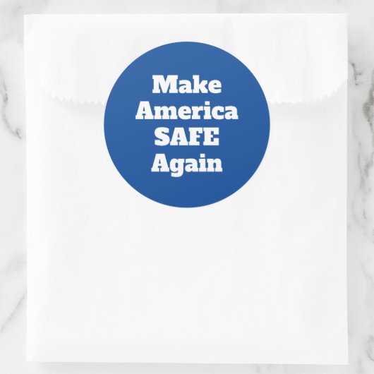 アメリカを再び安全にする政治的表現引用文 ラウンドシール (バッグ)