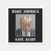 アメリカを再び安全にする スタンダードカクテルナプキン (正面)