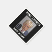 アメリカを再び安全にする スタンダードカクテルナプキン (角)