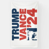 アメリカを再び安全に トランプ ヴァンス 2024 MAGA 横断幕 (縦)