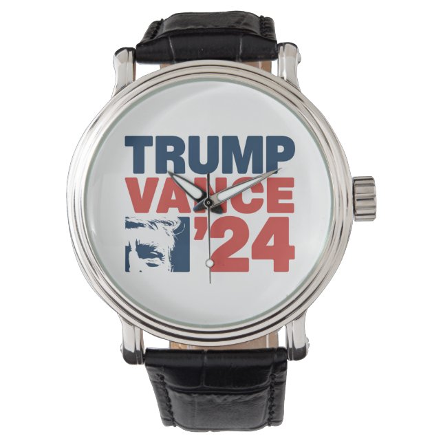 アメリカを再び安全に トランプ ヴァンス 2024 MAGA 腕時計 (正面)