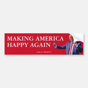 アメリカを再び幸せにする切り株 バンパーステッカー