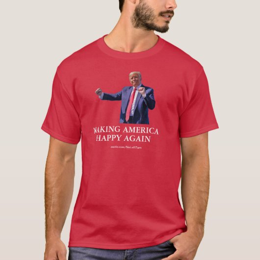アメリカを再び幸せにする切り株 Tシャツ (正面)