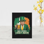 アメリカを再び幸運におもしろいなるSt patricks day・トゥゥ カード (黄色い花)