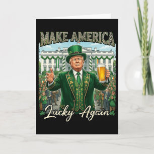 アメリカを再び幸運に トランプ 聖パトリックの日 アイルランド カード