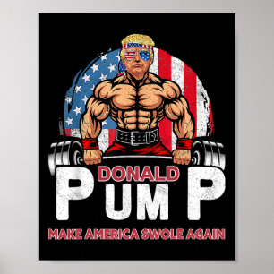 アメリカを再び強く! 2024年トランプ面白Tシャツ ポスター