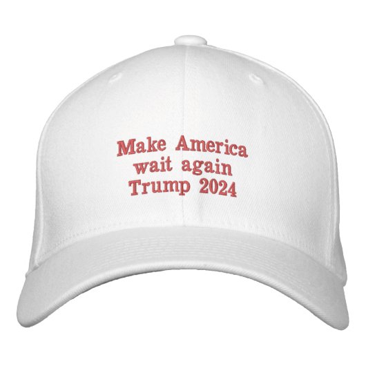 アメリカを再び待たせるトランプ2024 ballcap 刺繍入りキャップ (正面)