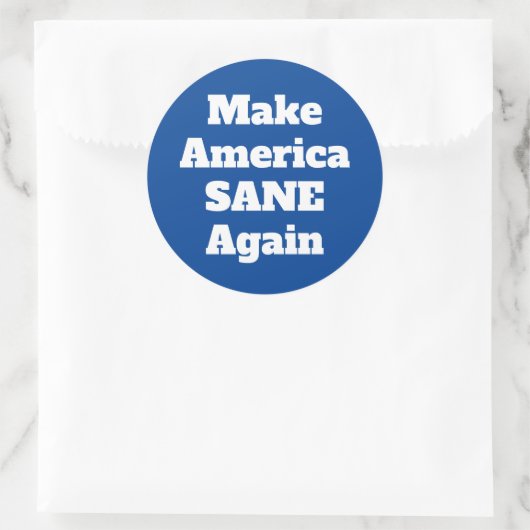 アメリカを再び政治的な表現引用文 ラウンドシール (バッグ)