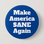 アメリカを再び政治的な表現引用文 缶バッジ (正面)