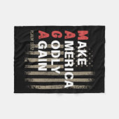 アメリカを再び敬虔にする詩編33 フリースブランケット (正面(横))