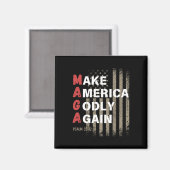 アメリカを再び敬虔にする詩編33 マグネット (正面/裏面)