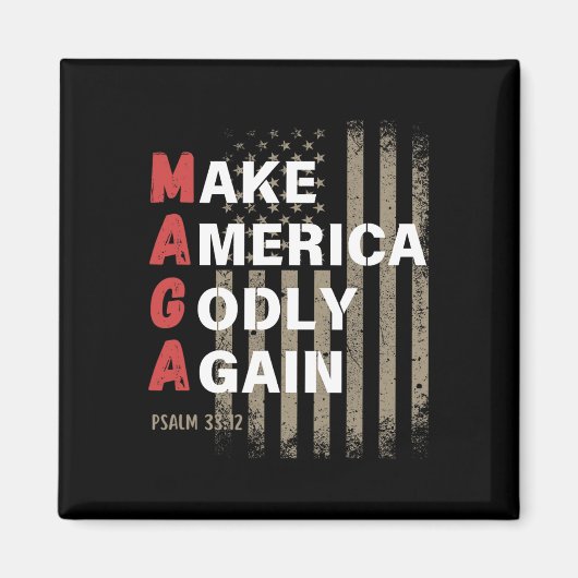 アメリカを再び敬虔にする詩編33 マグネット (正面)