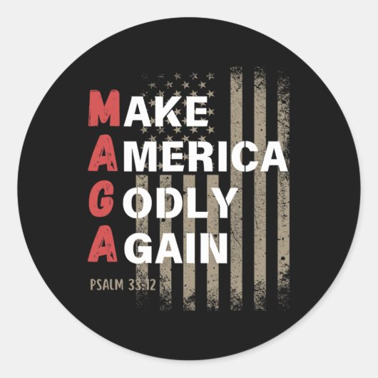 アメリカを再び敬虔にする詩編33 ラウンドシール (正面)