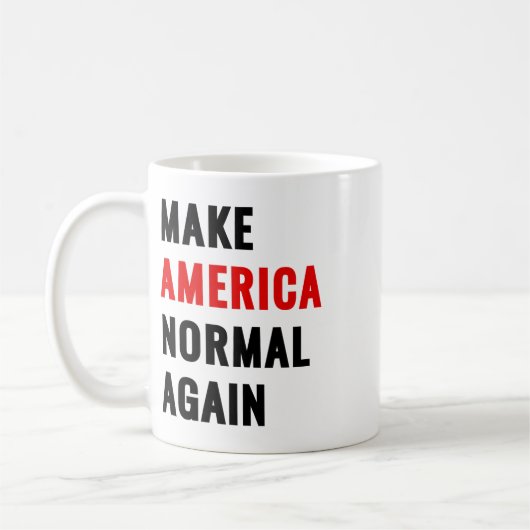 アメリカを再び普通にしよう コーヒーマグカップ (左)
