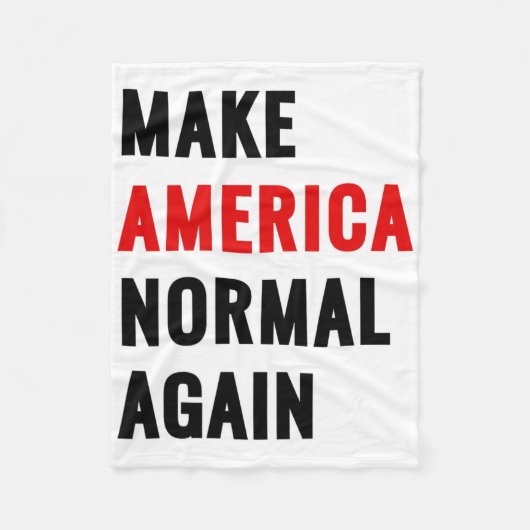 アメリカを再び普通に フリースブランケット (正面)