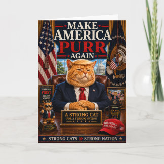 アメリカを再び毛づくろいさせる - 笑える政治ネコ カード
