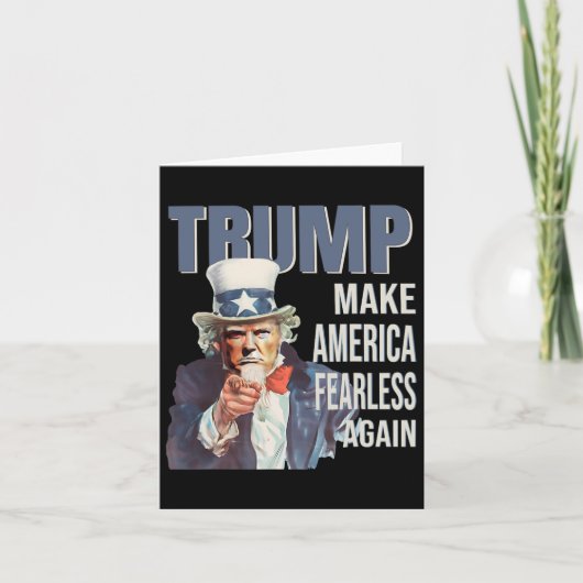 アメリカを再び無敵に トランプ支持者 共和党員 カード (正面)