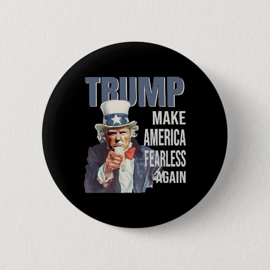 アメリカを再び無畏に トランプ支持 共和党員 缶バッジ (正面)