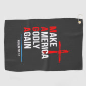 アメリカを再び狂気に変える ゴルフタオル (横)