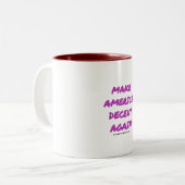 アメリカを再び礼儀正しくする ツートーンマグカップ (正面左)