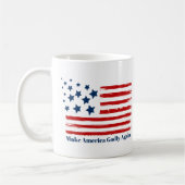 アメリカを再び神の国に コーヒーマグカップ (左)