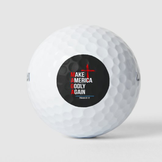 アメリカを再び神の国に トランプ大統領就任式 Maga ゴルフボール (正面)