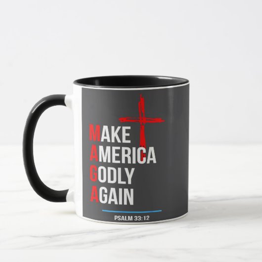 アメリカを再び神の国に トランプ大統領就任式 Maga マグカップ (左)