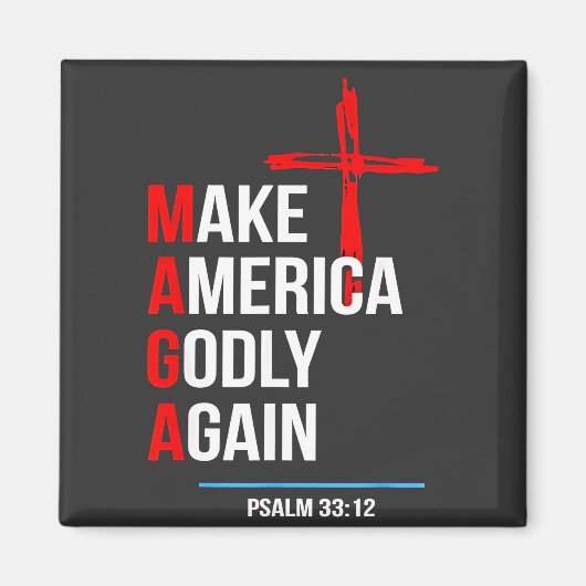アメリカを再び神の国に トランプ大統領就任式 Maga マグネット (正面)