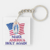 アメリカを再び神聖なキーチェーンにする キーホルダー (裏面)