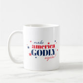 アメリカを再び神聖な国に 愛国的な コーヒーマグカップ (左)
