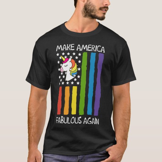 アメリカを再び素晴らしいTシャツLGBTに作る – 標準 Tシャツ (正面)