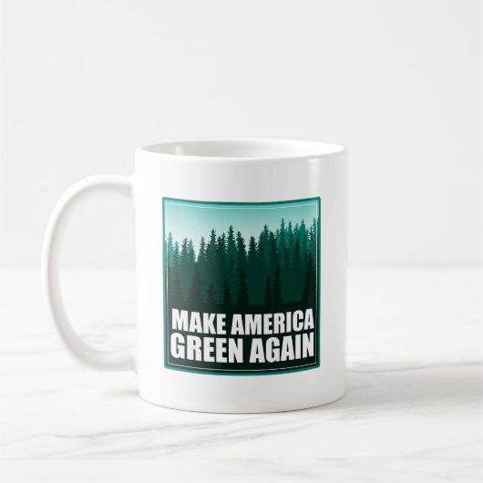アメリカを再び緑にする コーヒーマグカップ (左)