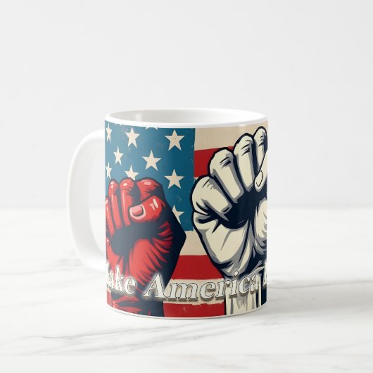 アメリカを再び自由に アート作品 コーヒーマグカップ (正面左)