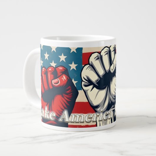 アメリカを再び自由に アート作品 ジャンボコーヒーマグカップ (正面左)