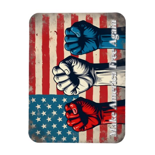 アメリカを再び自由に アート作品 マグネット (縦)