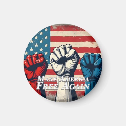 アメリカを再び自由に アート作品 マグネット (正面)